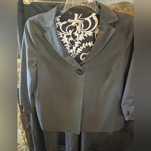 Classifies Entier size 14 gray wool - pants need darned, moth damage. See pics